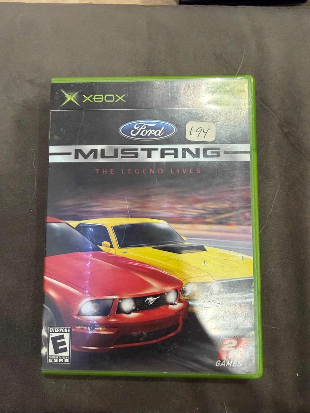 Ford Mustang Xbox Game  - Red & Yellow Cars Artwork